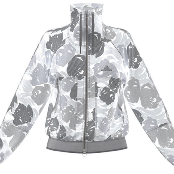 Adidas by Stella McCartney Print Jacket - glacial/vista grey windbreaker tennis - Picture 1 of 16